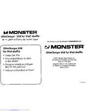 Monster iSlimCharger USB User Manual And Warranty Information