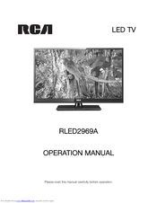 Rca RLED2969A Operation Manual