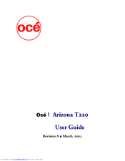 Oce Arizona T220 User Manual