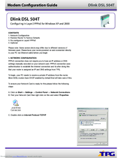 D-Link DSL-504T Configuration Manual