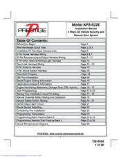 Prestige APS-922E Installation Manual