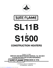 Sure Flame SL11B Service And Maintenance Manual