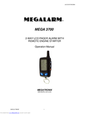 Megalarm MEGA 3700 Operation Manual