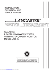 Lancaster LRO-35 Installation, Operation And Service Manual