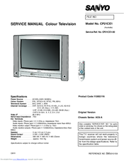 Sanyo CP21CE1 Service Manual