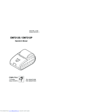 OmniPrint OM7212P Operator's Manual