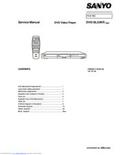 Sanyo DVD-SL33KR Service Manual