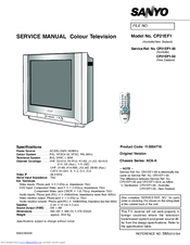 Sanyo CP21EF1 Service Manual