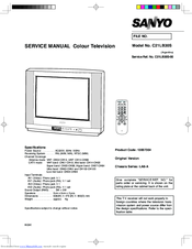 Sanyo C21LB30S Service Manual