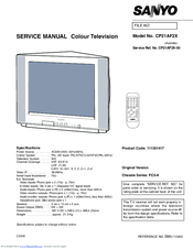 Sanyo CP21AF2X Service Manual