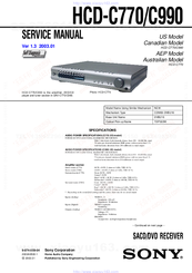 Sony HCD-C990 Service Manual