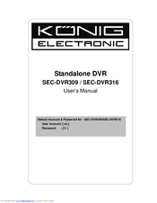Konig SEC-DVR309 User Manual