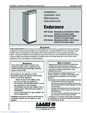 Laars EDN0175 Installation, Operation And Maintanance Manual