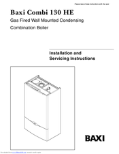 Baxi Combi 130 HE Installation And Servicing Instructions
