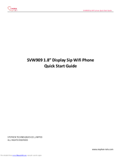 Stephen SVW909 Quick Start Manual