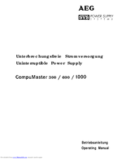 AEG CompuMaster 300 Operating Manual