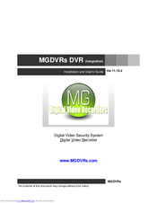 MGDVRs CAP series Installation And User Manual
