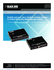 Black Box MediaCento AVX-DVI-IP-TB Manual