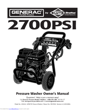 Generac Portable Products 2700PSI 1676-0 Owner's Manual