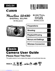Canon PoverShot SD430 User Manual