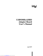 Intel USB930HxADBD User Manual
