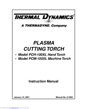 Thermal Dynamics PCH-100XL Instruction Manual