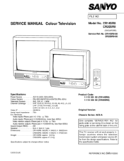 Sanyo CR20SR8 Service Manual