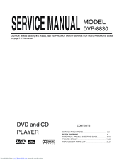 Shinco DVP-8830 Service Manual