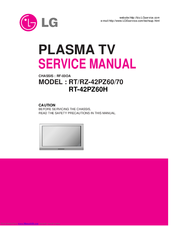 LG RT-42PZ60 Service Manual