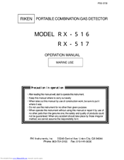 RIKEN RX-516 Operation Manual