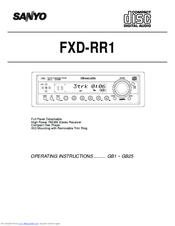 Sanyo FXD-RR1 Operating Instructions Manual