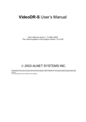 Alnet VideoDR-S User Manual