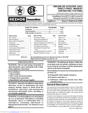 Reznor RDF Series Operating/Technical Manual