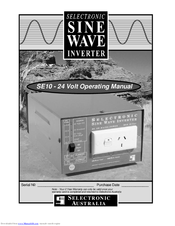 Selectronic Australia SE10 Operating Manual