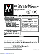 Majestic fireplaces Woodland UVLC24RP Installation And Operating Instructions Manual