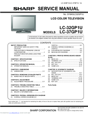 Sharp Aquos LC-32GP1U Service Manual