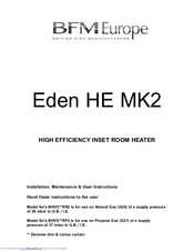 BFM Europe The Collection by MICHAEL MILLER Atina HE MK2 Installation, Maintenance & User Instructions