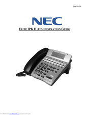 NEC ELITE IPK II Administration Manual
