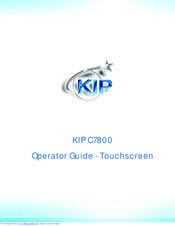 KIP KIP C7800 Operator's Manual
