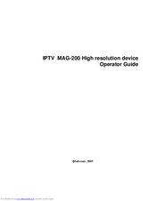 Infomir MAG-200 Operator's Manual