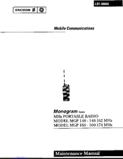 Ericsson MGP 148 Maintenance Manual