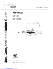Essentials Genova ZGE-E30AS290 Use, Care And Installation Manual