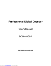 PBI DCH-4000P User Manual