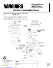 Vanguard Aristocrat V36E Installation Instructions Manual