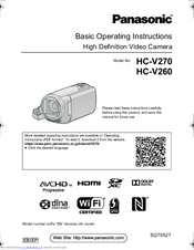 Panasonic HC-V260 Operating Instructions Manual