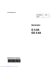 Wacker Neuson G 5.6A Operator's Manual