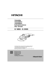 Hitachi G 18SS Instruction Manual