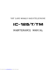 Icom IC-125T Maintenance Manual