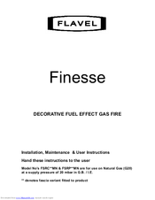 Flavel Finesse FSRC**MN Installation, Maintenance & User Instructions