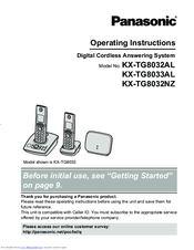 panasonic KX-TG8032AL Operating Instructions Manual